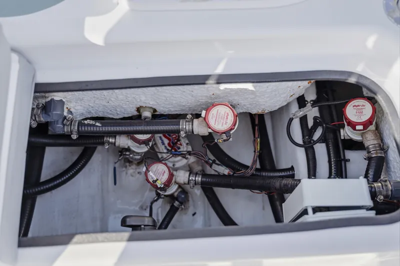 Slide: The Image of 2013 Yellowfin 24 Bay boat speeding across open water. - 4