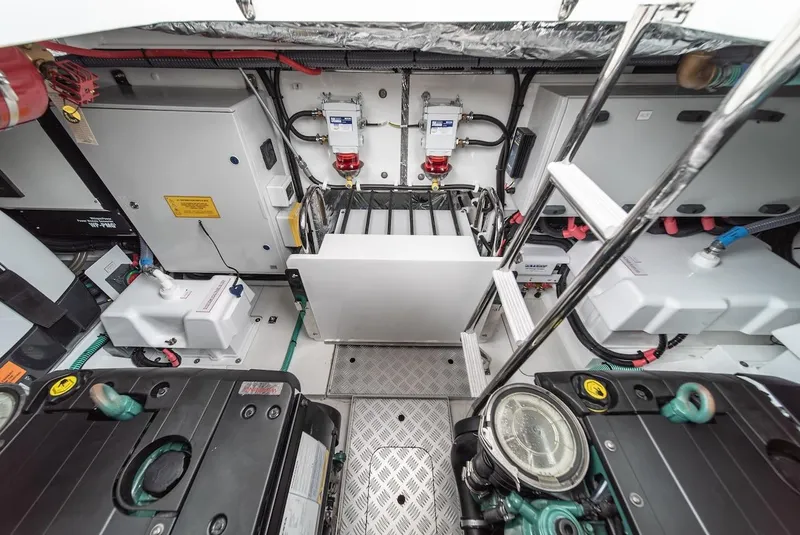 Slide: The Image of Engine room of 2024 Princess F45 yacht with advanced machinery and equipment. - 44