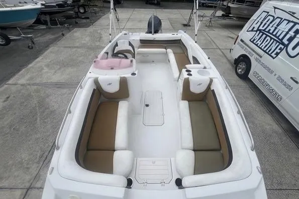 Slide: The Image of 2021 Starcraft SVX 211 OB boat with spacious seating and modern design. - 23