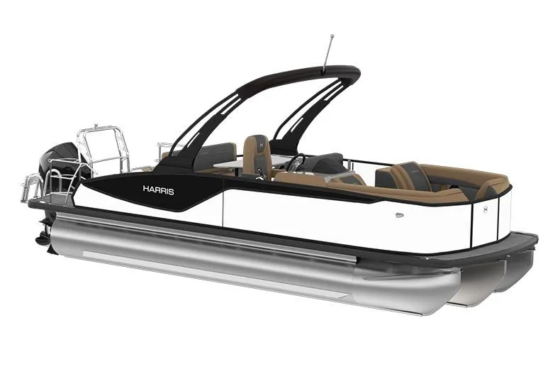 Slide: The Image of Manufacturer Provided Image: 2026 Harris Sunliner 230 pontoon boat with sleek design and modern features. - 4
