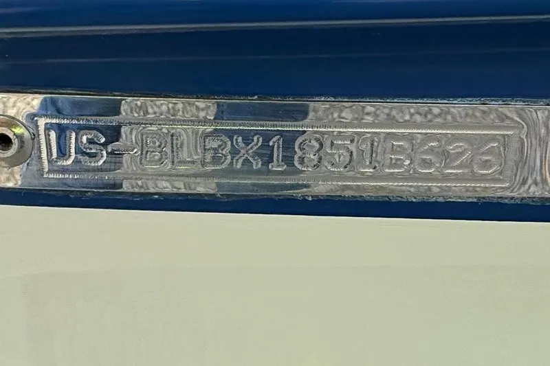 Slide: The Image of Hull identification number on a 2026 Bayliner V20 boat. - 12