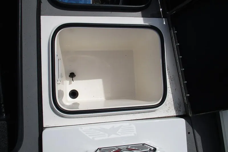 Slide: The Image of 2021 Vexus AVX 1980 boat storage compartment, open and empty. - 18