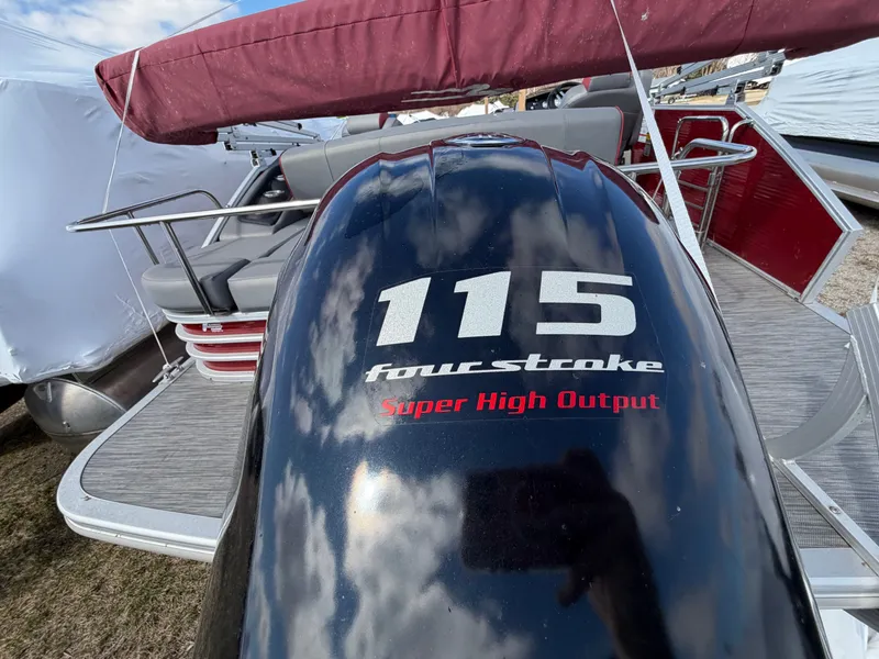 Slide: The Image of Bennington 20 LSB 2022 with 115 horsepower outboard motor. - 12