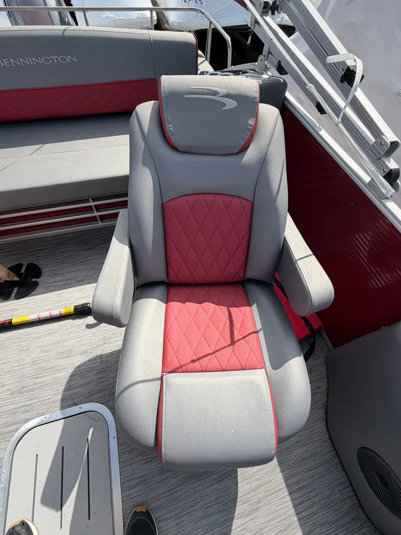 Slide: The Image of Luxurious seat on a 2022 Bennington 20 LSB boat. - 2