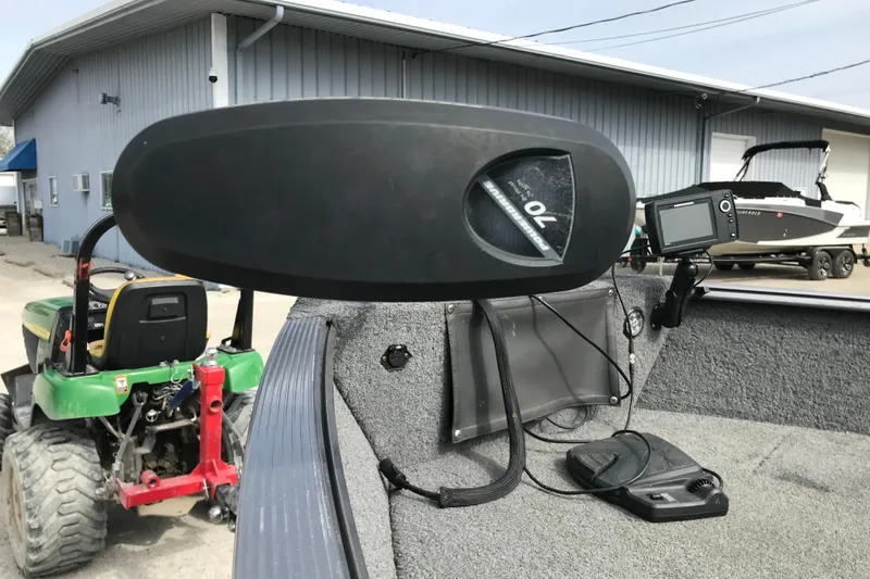 Slide: The Image of 2017 Lund 1775 Impact SS boat with trolling motor and fish finder. - 19