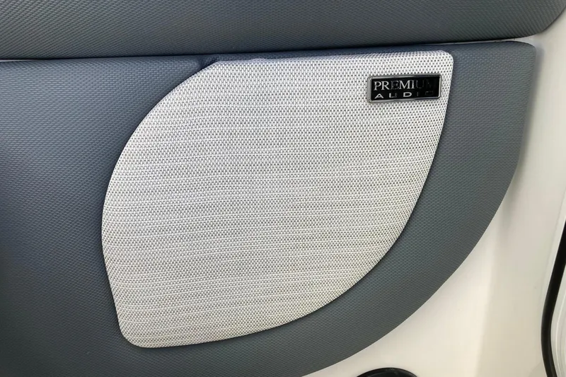 Slide: The Image of Premium audio speaker in 2022 Cobalt R30 boat interior. - 15