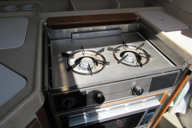 Slide: The Image of Two-burner stove in 1997 Catalina 28 MkII yacht kitchen. - 19