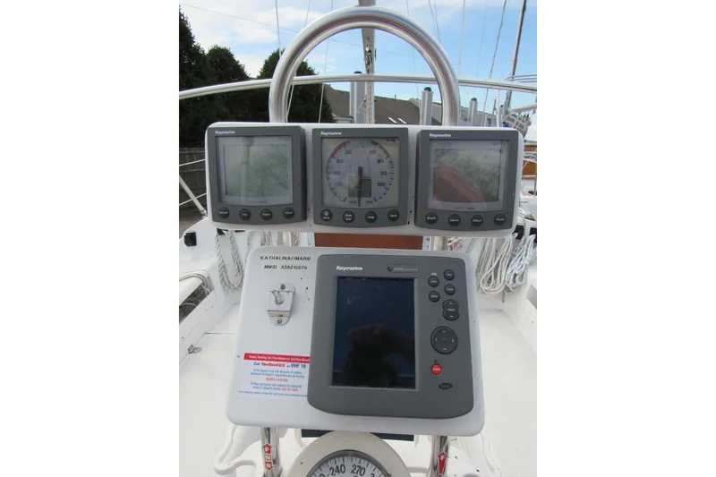 Slide: The Image of Cockpit navigation instruments on a 1997 Catalina 28 MkII sailboat. - 5