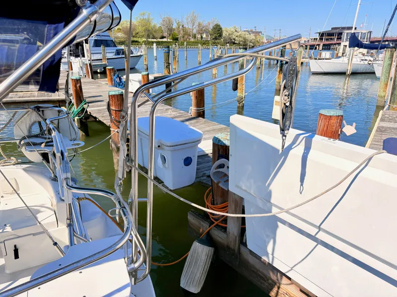 Slide: The Image of Catalina 36 Mark II 2001 at dock with sailing equipment. - 31