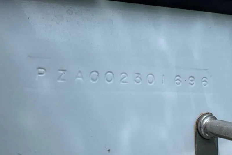 Slide: The Image of Hull identification number on a 1996 Premium 28 Parasail boat. - 30