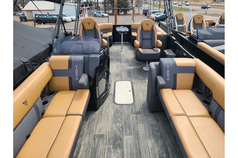 Slide: The Image of Viaggio Lago Z24U Tritoon W/ 250HP Suzuki Motor 2025 - 2