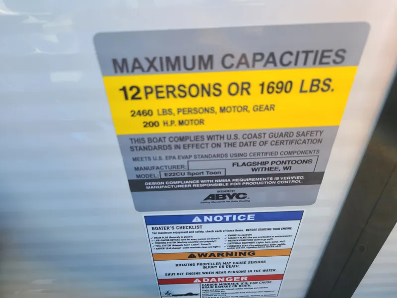 Slide: The Image of Flagship Endurance E22CU Sportoon W/ Suzuki 200HP Motor Demo Pontoon 2026 - 22