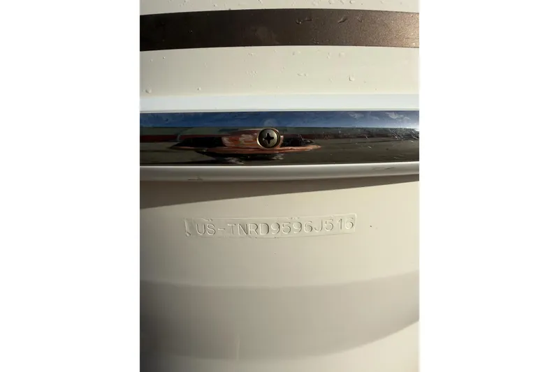 Slide: The Image of 2016 Formula 350 Crossover Bowrider I/O hull identification number close-up. - 10