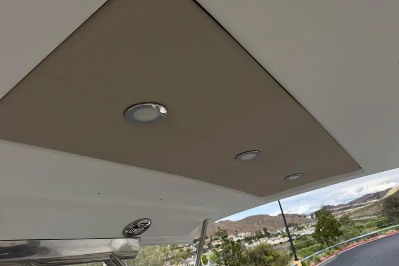 Slide: The Image of Interior ceiling of 2016 Formula 350 Crossover Bowrider I/O with recessed lighting. - 25