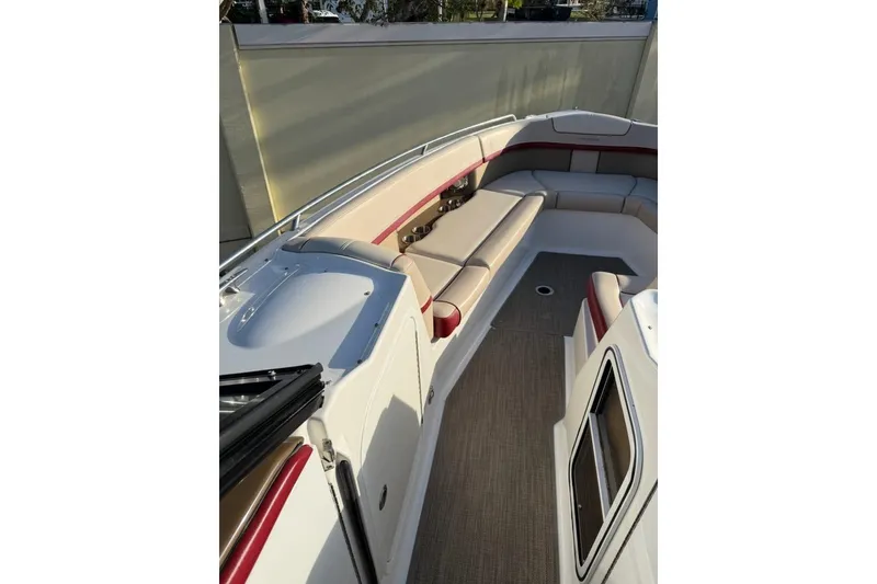 Slide: The Image of 2016 Formula 350 Crossover Bowrider I/O with spacious seating and elegant design. - 6