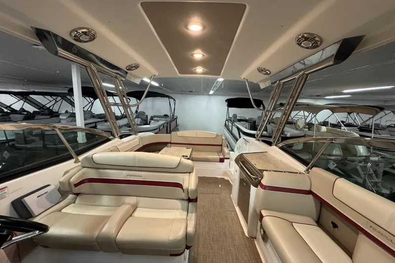 Slide: The Image of 2016 Formula 350 Crossover Bowrider I/O interior with luxurious seating and modern design. - 65