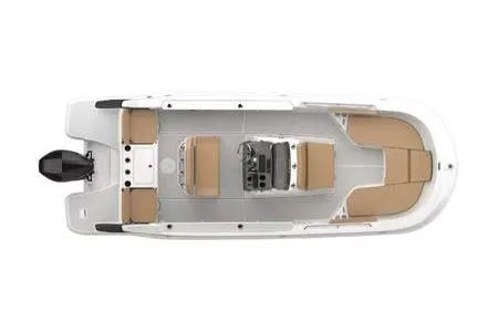 Slide: The Image of 2021 Bayliner 1903 Trophy Center Console DX, top view, spacious seating, modern design. - 1