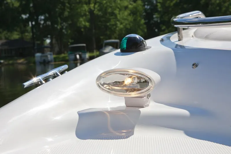 Slide: The Image of Manufacturer Provided Image: 2016 Hurricane SunDeck Sport 188 IO boat deck with navigation light. - 14