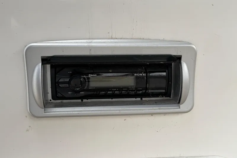 Slide: The Image of Sony stereo system on 2016 Hurricane SunDeck Sport 188 IO boat dashboard. - 8