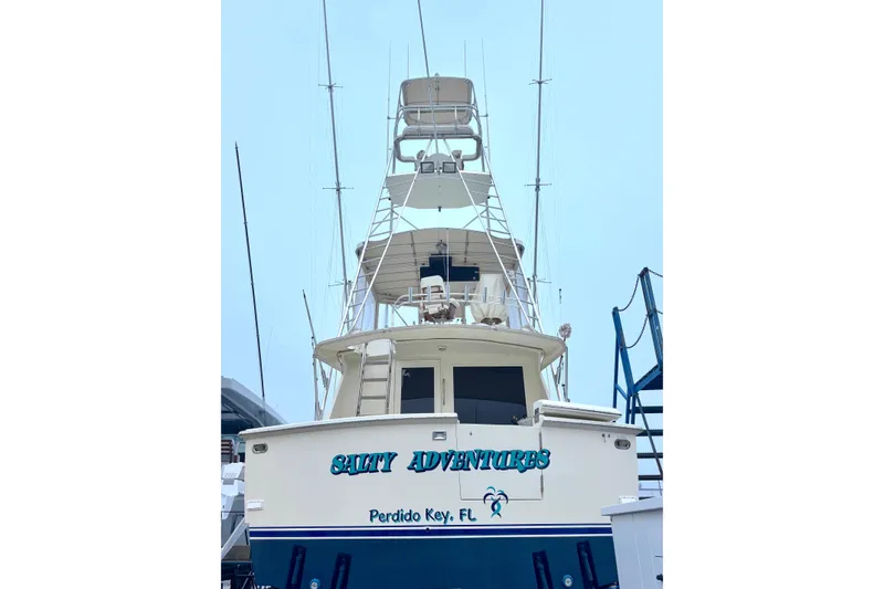 Slide: The Image of 1989 Hatteras 45 Convertible yacht docked in Perdido Key, FL. - 7