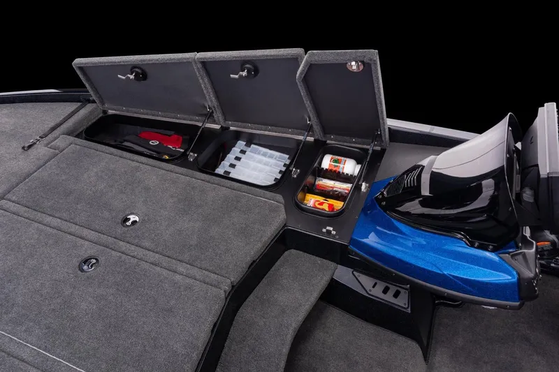 Slide: The Image of Manufacturer Provided Image: 2022 Skeeter ZX 225 boat storage compartments with fishing gear and accessories. - 20