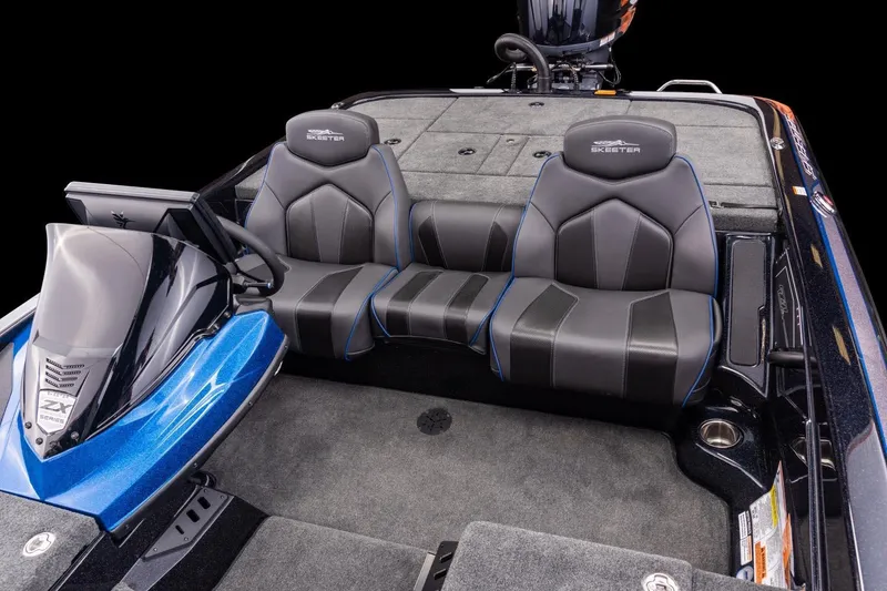 Slide: The Image of Manufacturer Provided Image: 2022 Skeeter ZX 225 boat interior with dual seats and steering console. - 21