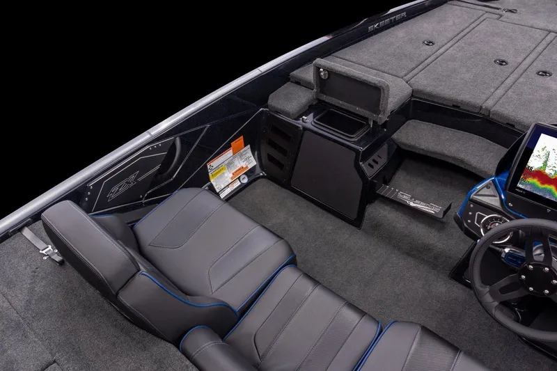 Slide: The Image of Manufacturer Provided Image: 2022 Skeeter ZX 225 boat interior with seating and control console. - 24