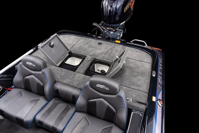 Slide: The Image of Manufacturer Provided Image: 2022 Skeeter ZX 225 boat interior with storage compartments and seating. - 25