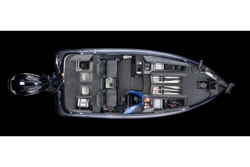 Slide: The Image of Manufacturer Provided Image: 2022 Skeeter ZX 225 fishing boat, top view, showing seating and storage compartments. - 28