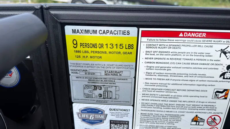 Slide: The Image of Sign showing maximum capacity of 9 persons or 1315 lbs. - 40