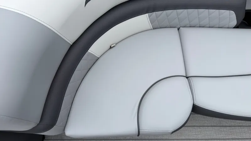 Slide: The Image of Close-up of gray upholstery on a 2027 Starcraft EXS 3 DL boat. - 17