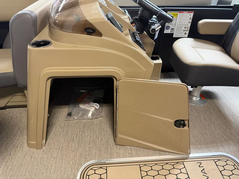 Slide: The Image of The image shows the cockpit of a 2026 Sylvan MIRAGE X1 CLZ DH with an open storage compartment. - 11