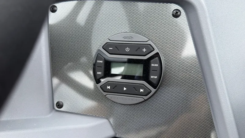 Slide: The Image of Close-up of a control panel with buttons and display on a boat. - 37