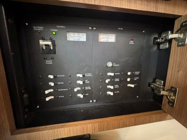 Slide: The Image of Electrical control panel of 2016 Boston Whaler 315 Conquest. - 24