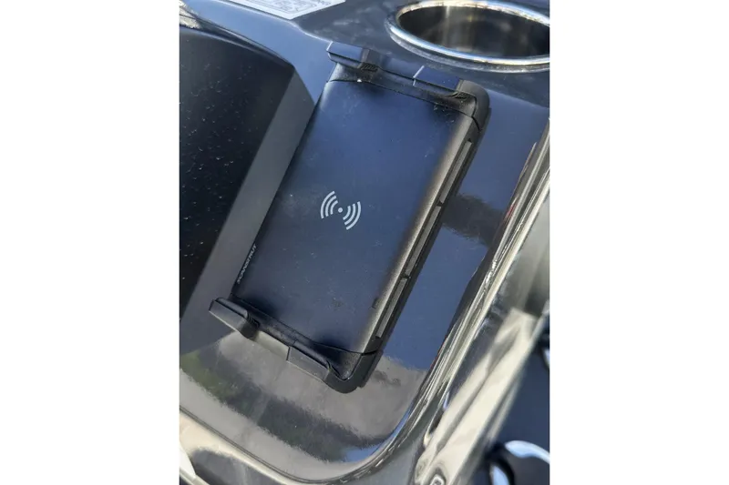 Slide: The Image of Wireless charging pad in 2026 Avid 20 Rogue CC boat console. - 25
