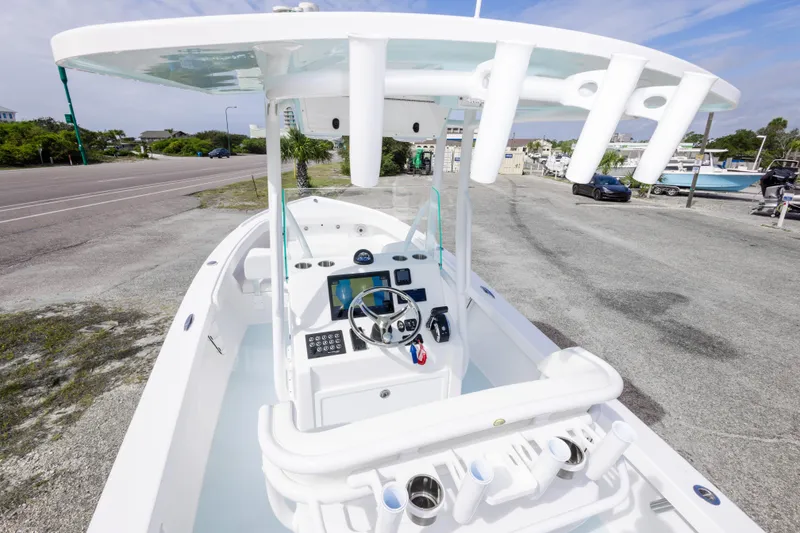 Slide: The Image of 2026 Albury Brothers 23 Forward Seating boat with modern helm and spacious deck. - 25