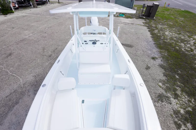 Slide: The Image of 2026 Albury Brothers 23 Forward Seating boat, featuring spacious white interior and modern design. - 38