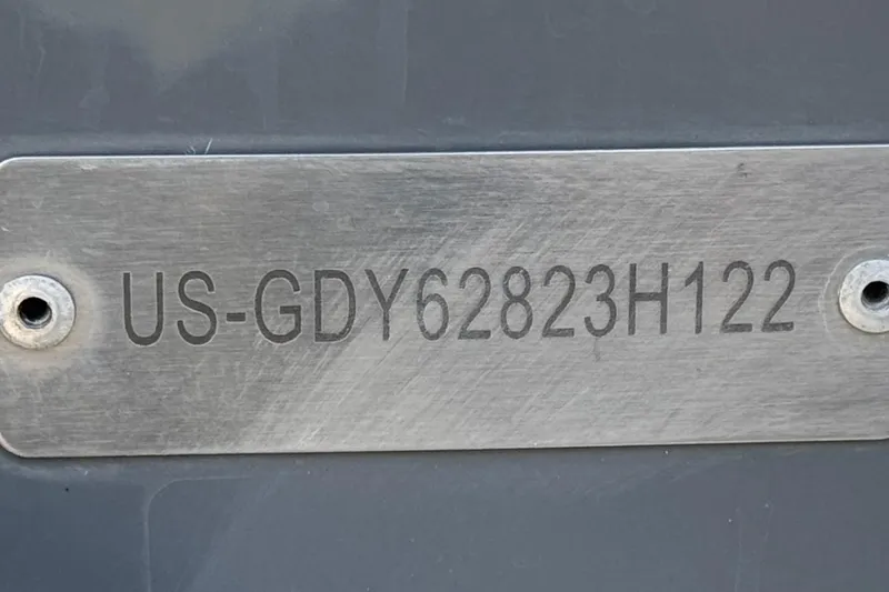 Slide: The Image of Hull identification number on 2022 Hurricane SunDeck Sport 185 OB boat. - 28