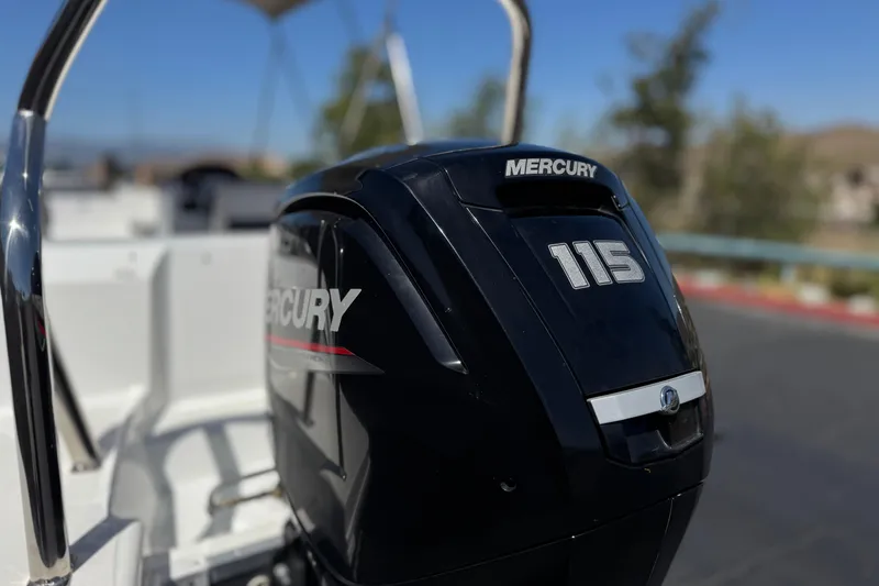 Slide: The Image of Mercury 115 outboard motor on 2022 Hurricane SunDeck Sport 185 OB boat. - 7