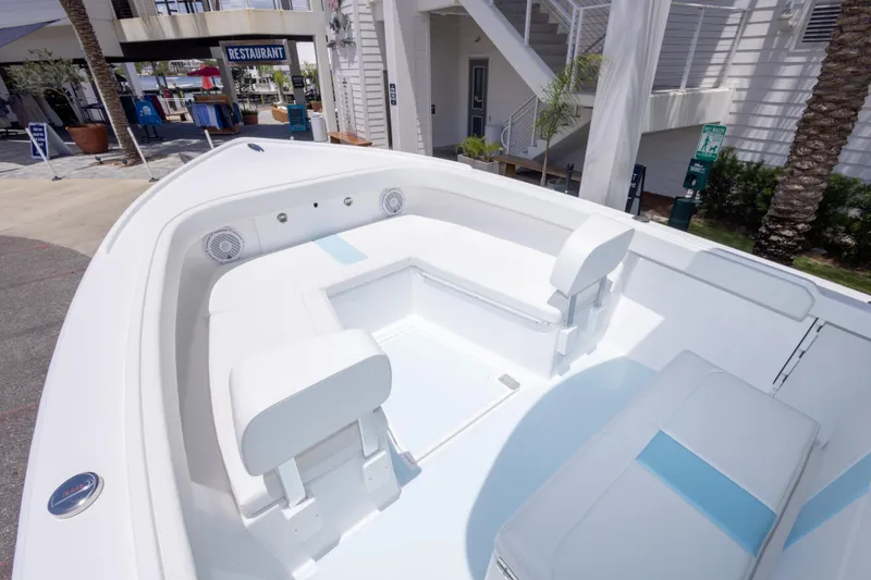 Slide: The Image of 2026 Albury Brothers 23 Forward Seating boat with spacious white interior and modern design. - 33