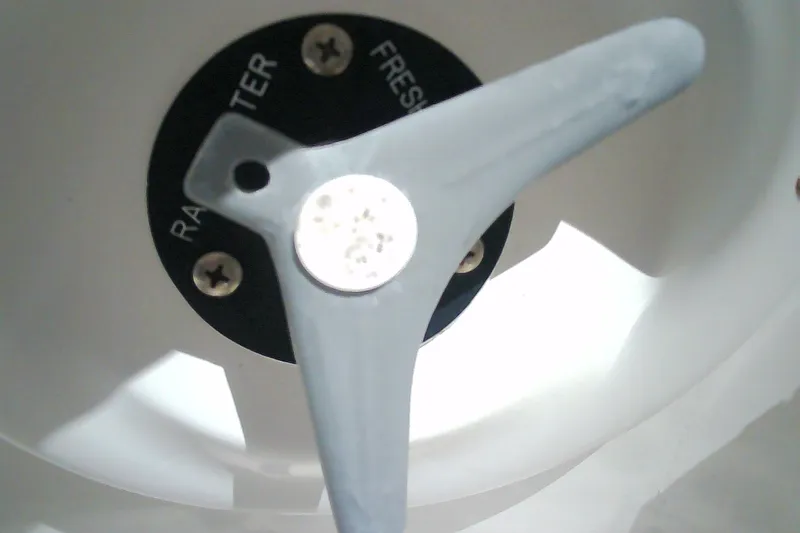 Slide: The Image of Close-up of a Glasstream 240 CCX 2021 boat component with labeled settings. - 44