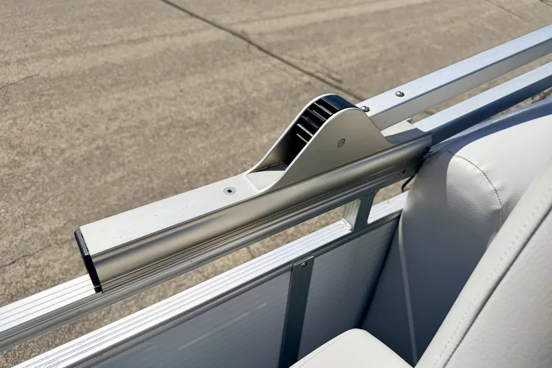 Slide: The Image of 2019 Crestliner 240 Rally DX CW boat railing and seat detail. - 44