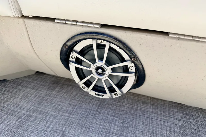 Slide: The Image of Speaker on 2019 Crestliner 240 Rally DX CW boat interior. - 61