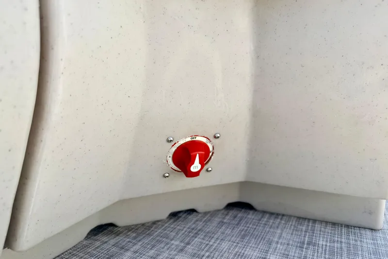Slide: The Image of Red switch on 2019 Crestliner 240 Rally DX CW boat interior. - 66