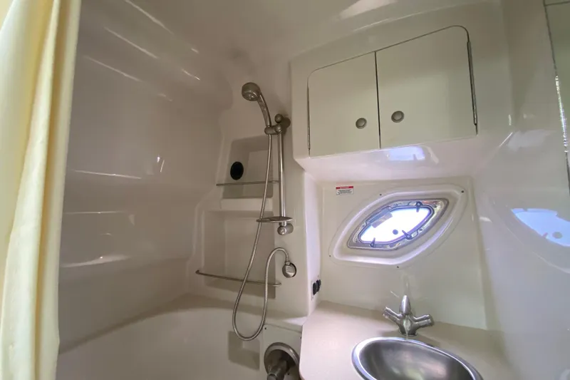 Slide: The Image of Bathroom interior of 2008 Sea Ray Sundancer 330 yacht with shower and sink. - 48