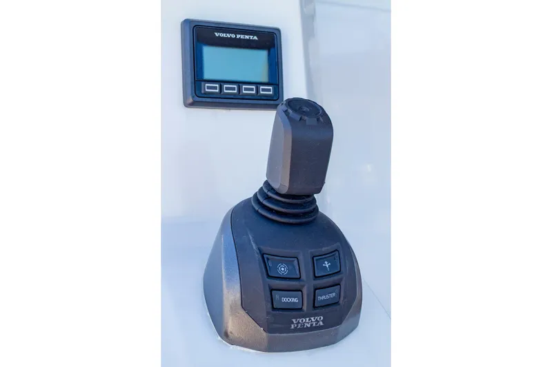 Slide: The Image of Joystick control and display panel on 2024 Fountaine Pajot MY5 yacht. - 51