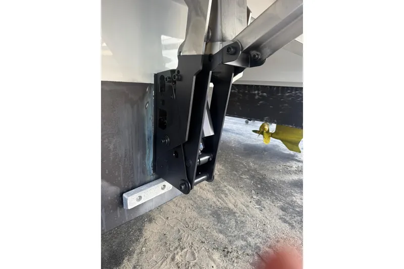 Slide: The Image of Close-up of 2024 Fountaine Pajot MY5 boat component, showcasing detailed mechanical structure. - 36