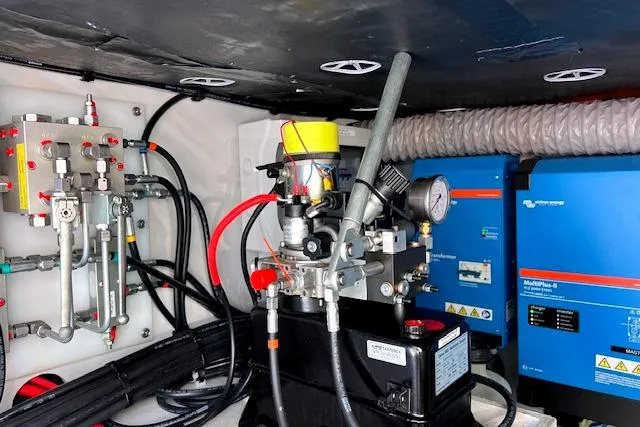 Slide: The Image of Engine room of 2024 Fountaine Pajot MY5 yacht with mechanical and electrical systems. - 37