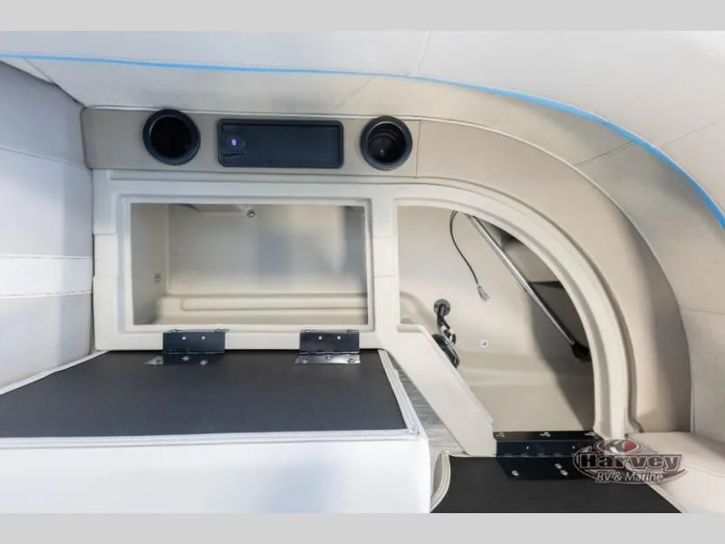 Slide: The Image of Interior of M Series 23 MFB 2026 with storage and speakers. - 11