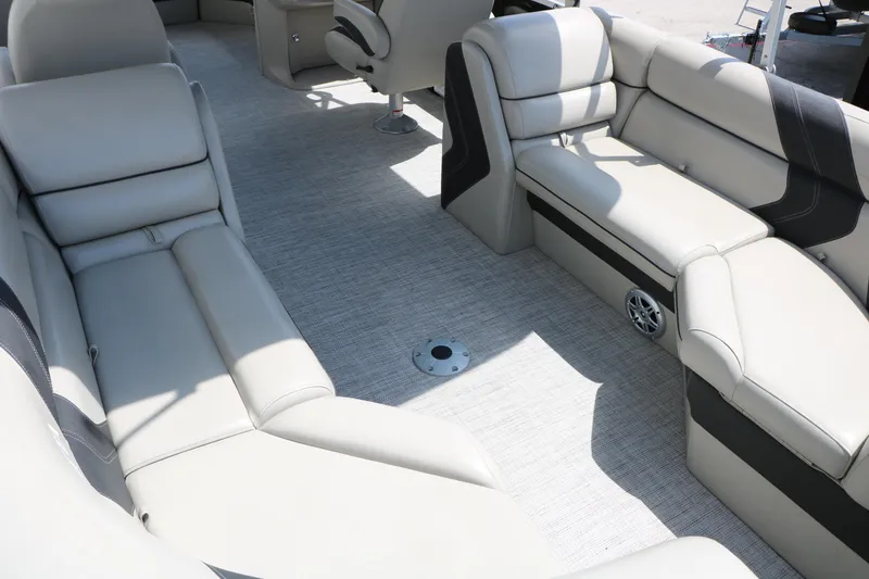 Slide: The Image of 2020 Trifecta 24RF LE pontoon boat interior with plush seating and modern design. - 33